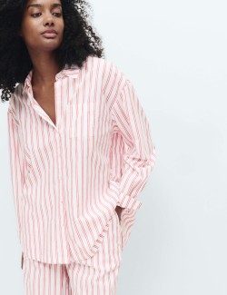 Pure Cotton Striped Pyjama Shirt