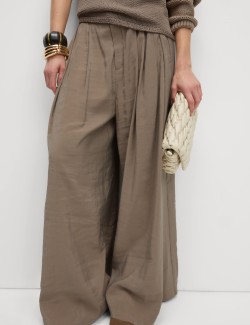 Pure Linen Wide Leg Trousers
