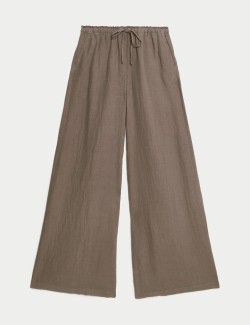 Pure Linen Wide Leg Trousers