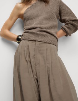 Pure Linen Wide Leg Trousers