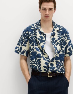 Pure Cotton Floral Short Sleeve Shirt