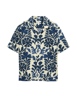 Pure Cotton Floral Short Sleeve Shirt