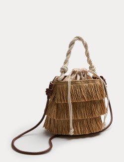 Fringed Basket Bag