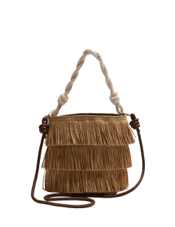 Fringed Basket Bag