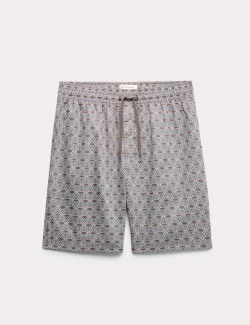 Cotton Rich Printed Pyjama Shorts