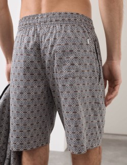Cotton Rich Printed Pyjama Shorts