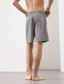 Cotton Rich Printed Pyjama Shorts