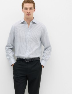 Regular Fit Ultimate Non Iron Cotton Striped Shirt