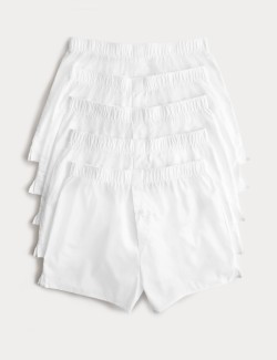5pk Pure Cotton Woven Boxers