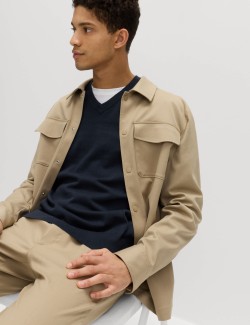 Pure Cotton V-Neck Jumper