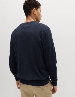 Pure Cotton V-Neck Jumper