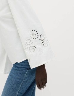 Pure Cotton Cutwork Detail Blouse