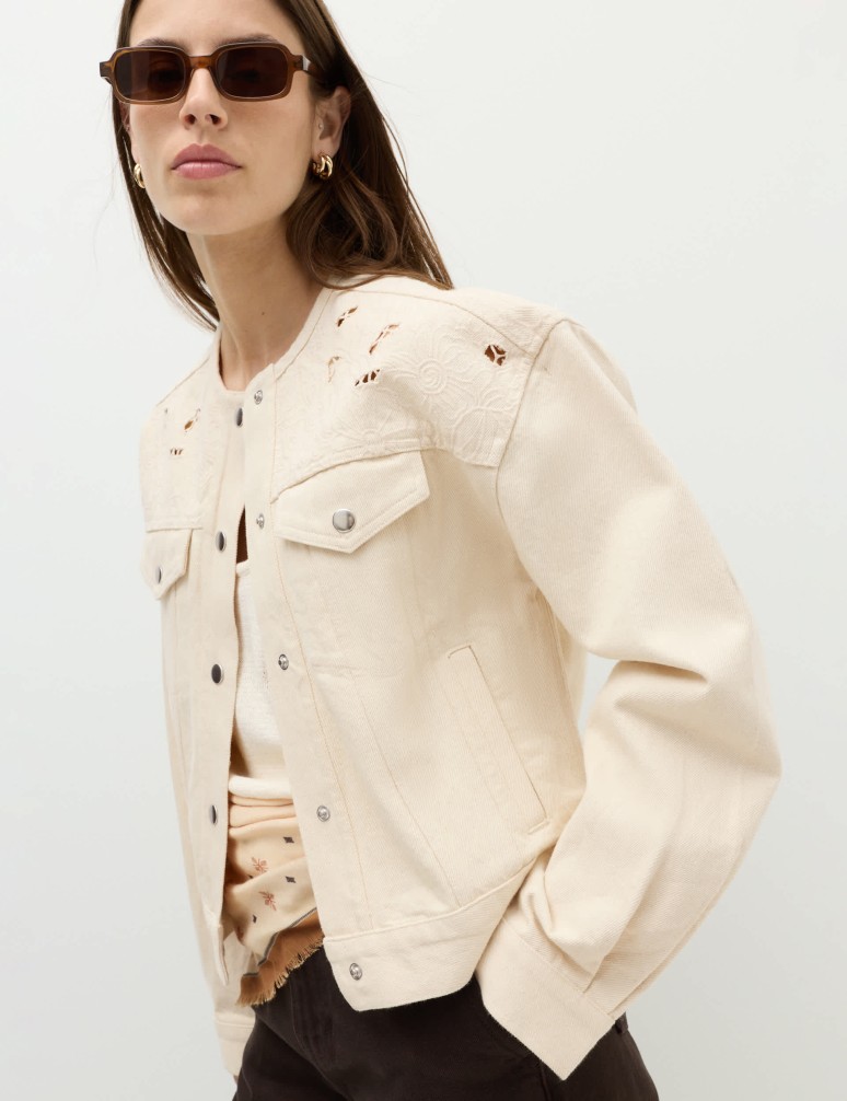 Cutwork Denim Trucker Jacket