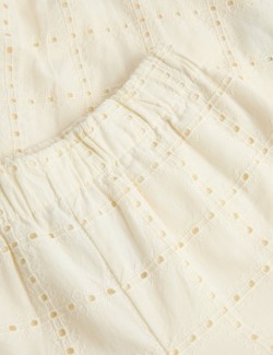 Dvoudílný řasený outfit kalhot z čisté bavlny (2–10 let)