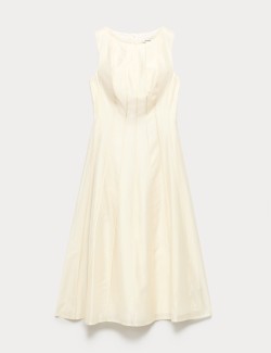 Lyocell Rich Seam Detail Midaxi Dress