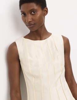 Lyocell Rich Seam Detail Midaxi Dress
