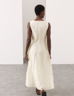Lyocell Rich Seam Detail Midaxi Dress