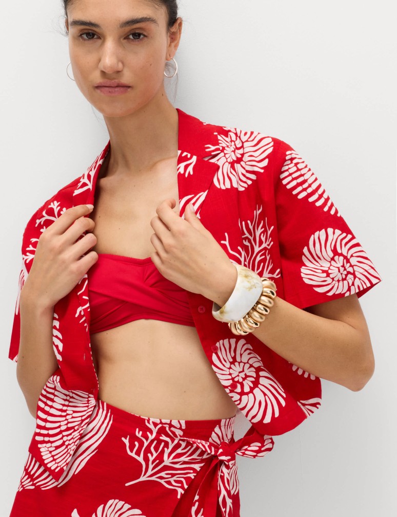 Pure Cotton Printed Beach Shirt