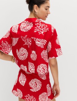 Pure Cotton Printed Beach Shirt