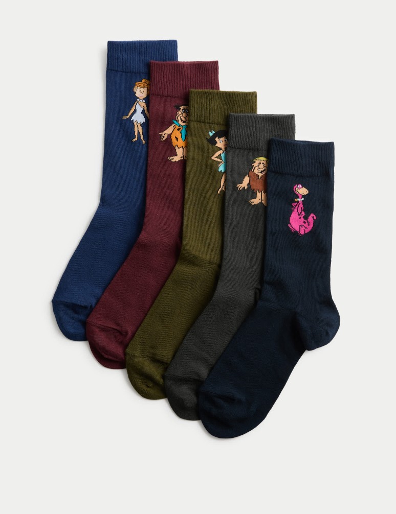 Ponožky Flintstoneovi™ s vysokým podílem bavlny, 5 ks v balení