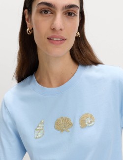 Pure Cotton Embellished T-Shirt