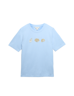 Pure Cotton Embellished T-Shirt
