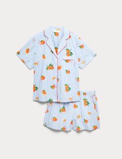 Pure Cotton Printed Shortie Set