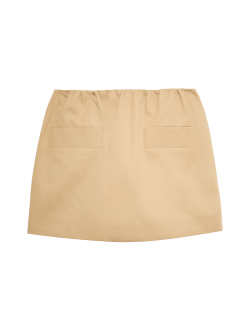 Pure Cotton Twill Mini A-Line Skirt