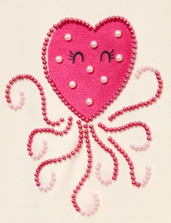 Mikina s vysokým podílem bavlny Heart Squid (4–10 let)