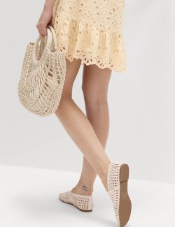 Broderie Cutwork Detail Mini Shift Dress