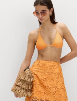 Padded Halterneck Triangle Bikini Top