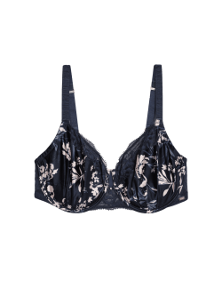 Lantana Silk & Lace Wired Balcony Bra (F-H)