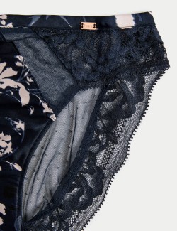 Lantana Silk & Lace High Leg Knickers