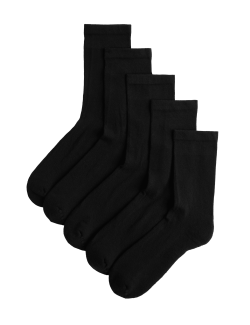 5pk Cotton Rich Ultimate Comfort Ankle High Socks