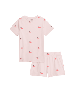 Pure Cotton Chilli Print Short Pyjamas (7-14 Yrs)