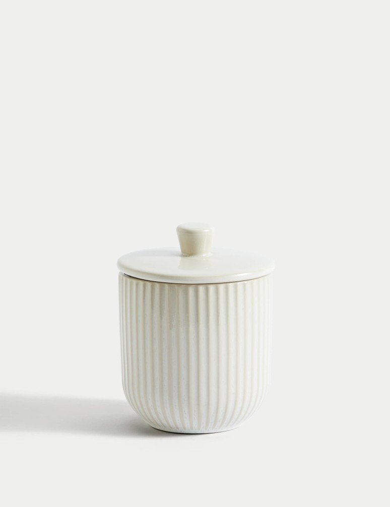 Small Ribbed Storage Jar