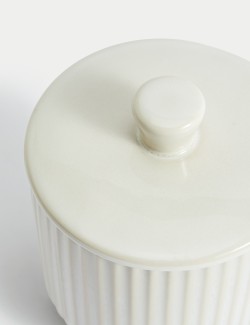 Small Ribbed Storage Jar