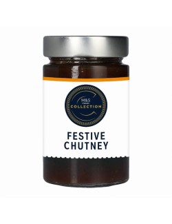 Kořeněné chutney s jablky, sušenými plody vinné révy, pomeranči a datlovou pastou