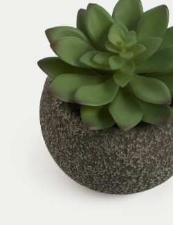 Artificial Mini Succulent in Concrete Pot