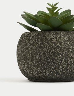 Artificial Mini Succulent in Concrete Pot