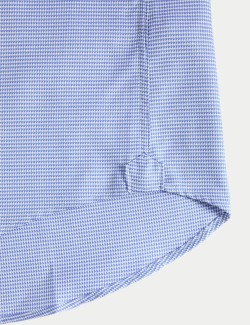 Slim Fit Pure Cotton Easy Iron Textured Shirt