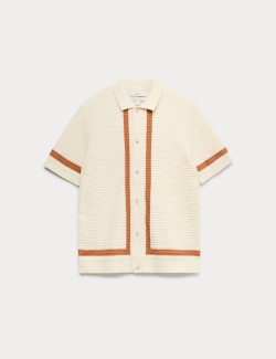 Pure Cotton Tipped Knitted Polo Shirt