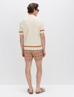 Pure Cotton Tipped Knitted Polo Shirt