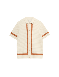 Pure Cotton Tipped Knitted Polo Shirt