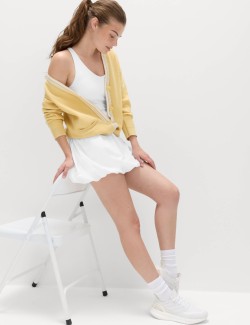 Strappy Back Bubble Hem Tennis Dress