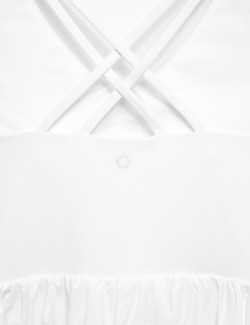 Strappy Back Bubble Hem Tennis Dress