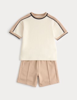 Outfit piké trička a šortek ze směsi bavlny (2–10 let)