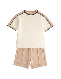 Outfit piké trička a šortek ze směsi bavlny (2–10 let)