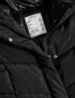 Dlouhý zateplený kabát s kapucí a technologií Stormwear™ (6–16 let)