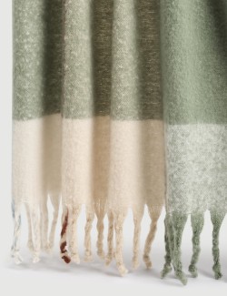 Faux Mohair Checked Throw